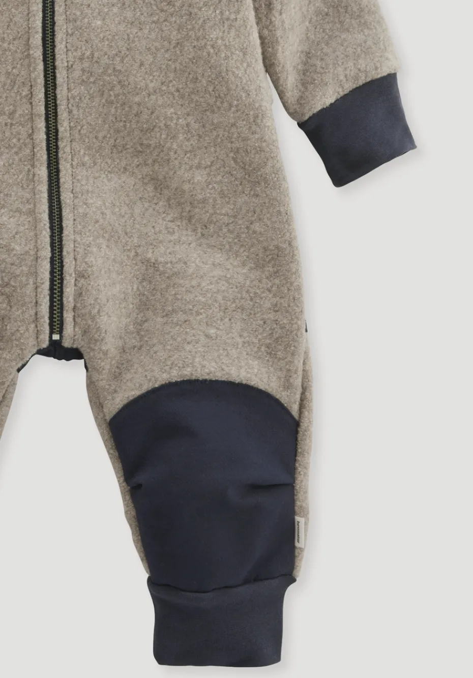 hessnatur Wollwalk Overall aus Bio-Merinowolle mit Softshell von greige Clearance