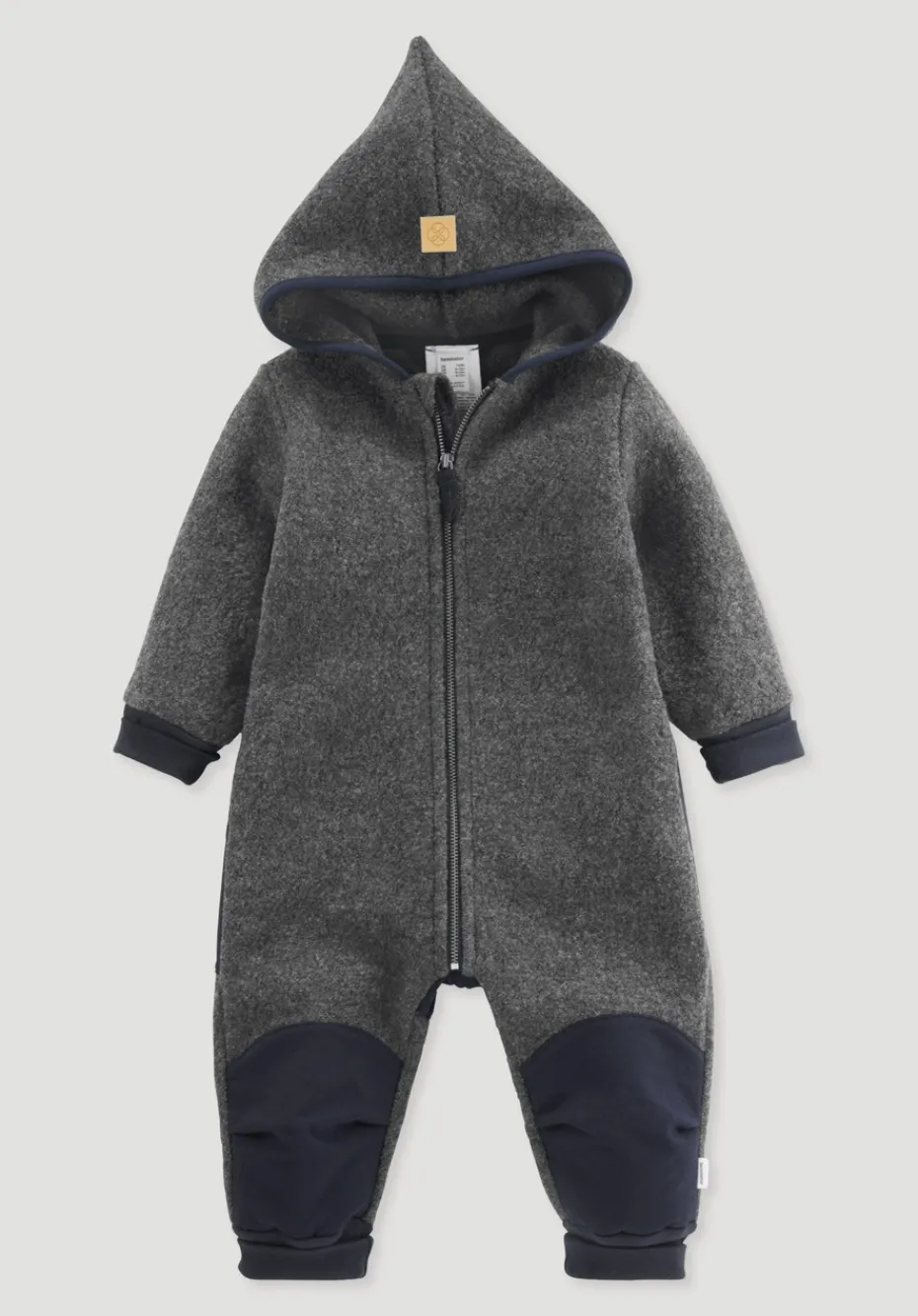 hessnatur Wollwalk Overall aus Bio-Merinowolle mit Softshell von anthrazit Best