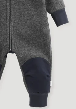 hessnatur Wollwalk Overall aus Bio-Merinowolle mit Softshell von anthrazit Best