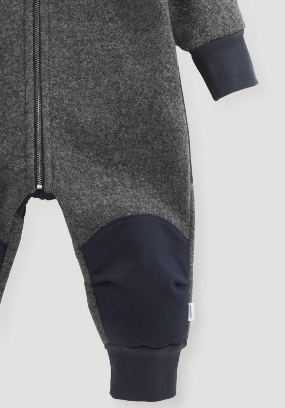 hessnatur Wollwalk Overall aus Bio-Merinowolle mit Softshell von anthrazit Best