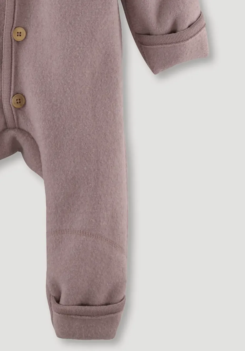 hessnatur Wollwalk Overall aus reiner Bio-Merinowolle von mauve