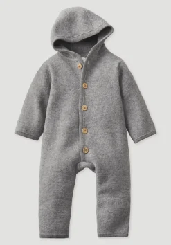 hessnatur Wollwalk Overall aus reiner Bio-Merinowolle von grau Sale