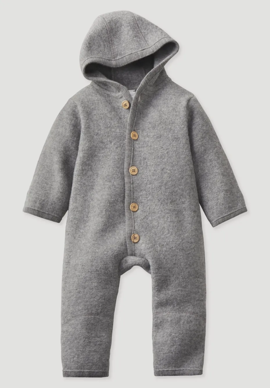 hessnatur Wollwalk Overall aus reiner Bio-Merinowolle von grau Sale