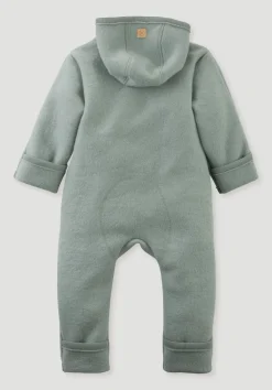 hessnatur Wollwalk Overall aus reiner Bio-Merinowolle von mattgrün Discount