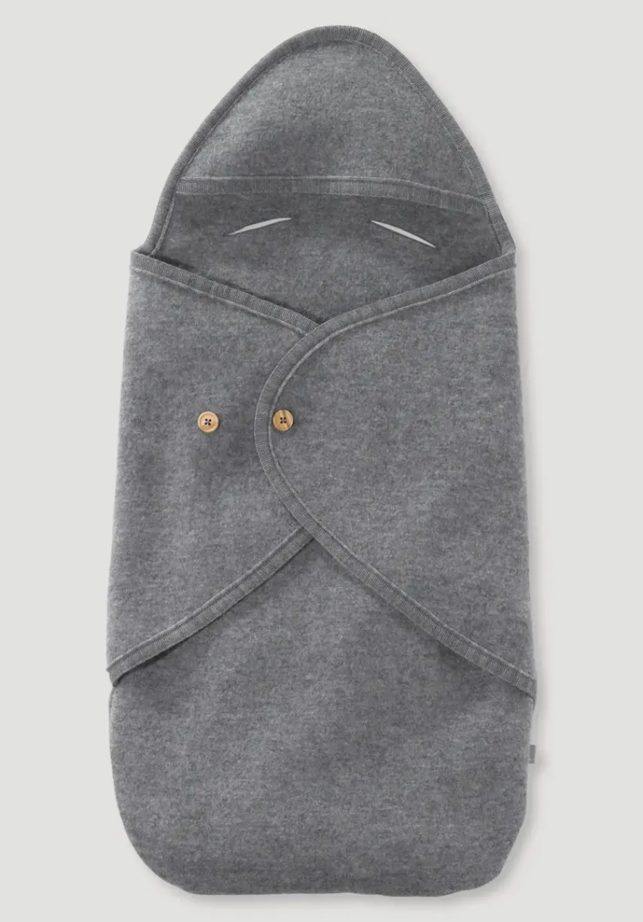 hessnatur Wollwalk Schlafsack aus reiner Bio-Merinowolle von grau Sale