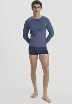 hessnatur Wool-Silk Longsleeve aus Bio-Merinowolle mit Seide von indigo blau Hot