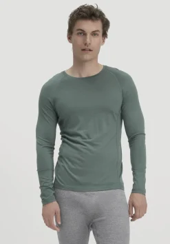 hessnatur Wool-Silk Longsleeve aus Bio-Merinowolle mit Seide von fichtengrün Hot