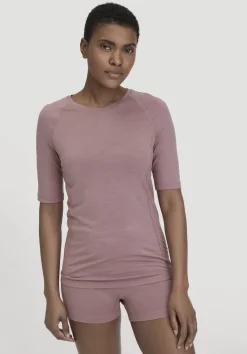 hessnatur Wool-Silk T-Shirt aus Bio-Merinowolle mit Seide von altrosa Hot